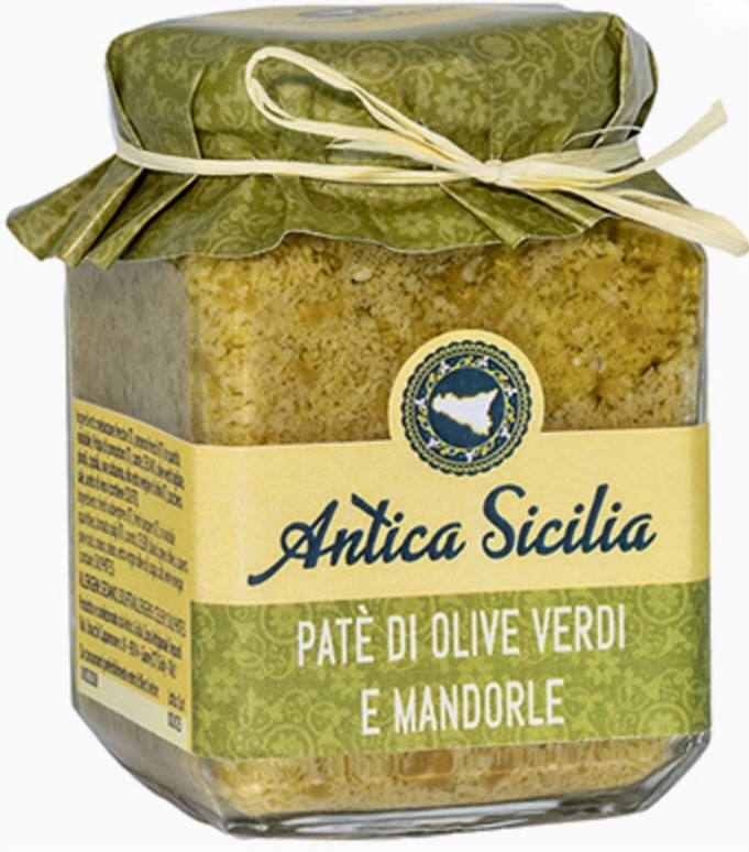 Antica Sicilia Patè di Olive Verdi e Mandorle con Olio EVO